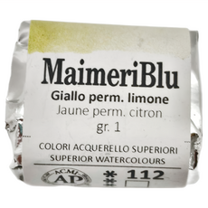 MaIMeRI 美利 美利藍塊狀水彩 S1 #112 PERMANENT YELLOW LEMON 永固檸檬黃, 1.5ml, 1色