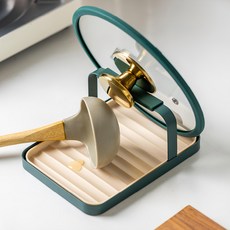 Soveliving 方形易清潔廚房烹飪用具收納架，綠色，PP塑膠、矽膠、鋼鐵材質, 1入