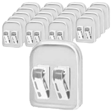 小麥購物 卡扣式置物架貼 G150 單鉤 8g, 透明, 20個