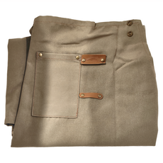 葉子小舖 工業風工作圍裙 皮帶款 防水防污 長短可調, 單一尺寸, 卡其色, 1件