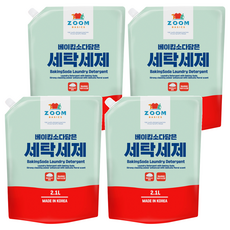 ZOOM 小蘇打洗衣精補充包, 2.1L, 4包