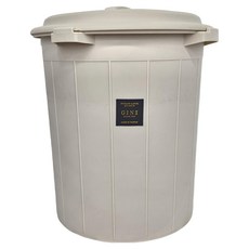 GINII 基尼 食品級多功能食品置物桶, 5L 象牙白, 24.8 x 24.8 x 28.5cm, 1個