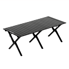 BLACK DOG 黑狗 山居 鋁合金蛋捲桌 90 CBD2450JJ032, 夜幕黑色, 117x60x44cm; 71x19.5x16cm