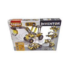 Engino 安捷積木 發明者系列 工程車 16合1積木模型, Yellow, 1盒