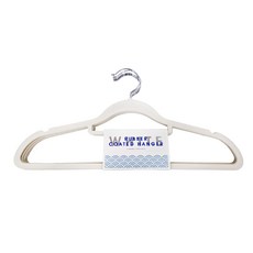 SHIMOYAMA PET橡膠衣架 小貨 1組, 暖白色, 5個