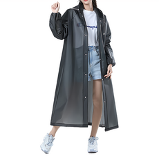 好拾選物 成人長版連身雨衣, 加厚牢固不破 超強抗撕扯, 均碼, 黑茶色, 1件