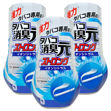 小林製藥 室內芳香消臭元 消除菸味 (SHOSHUGEN For Smoke), 強力除臭, 400ml, 離子柑橘香味, 3瓶