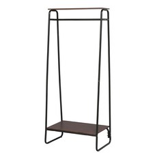 IRIS OHYAMA 愛麗思歐雅瑪 獨特木板加蓋風格吊掛衣架 PI-B2, 1個, 黑色