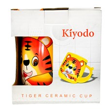 Kiyodo 蓋杯 附匙, 小虎 黃色, 1組