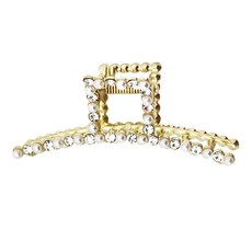 CHIC CHIC 日本造型抓夾-7cm, 珍珠水鑽 金色