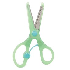 KUTSUWA 兒童安全彈力剪刀 SS117GR, 薄荷綠, 1個