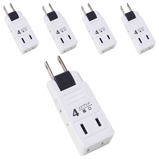 Kinyo 日式轉向四面插 83 x 28 x 25mm, 8.3cm, 白色, 5個