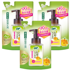 OP 茶酚抗菌洗手慕絲 補充包 敏弱肌適用, 300ml, 3包