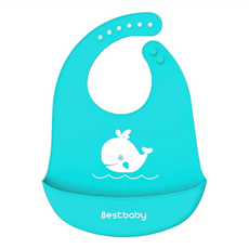 哩哩摳摳 寶寶圍兜 BS8805B 30 x 20 x 4.5cm, 藍色, 3個, 1組