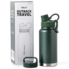 OSLO Outback 不鏽鋼旅行保溫瓶, 綠色, 900ml, 1個