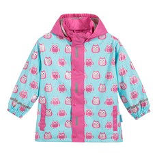 Playshoes 超輕量可機洗連帽兒童雨衣外套 貓頭鷹 104