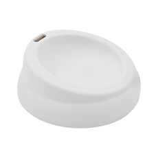 BESOViDA 咖啡杯蓋 純白簡約厚實圓滑好手感 開口設計防塵防蒸發, 1個