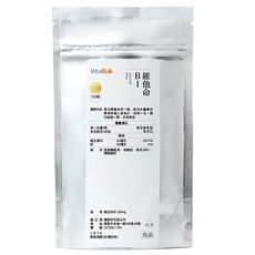 VitalBulk 維他命 B1, 100顆, 50mg, 1包