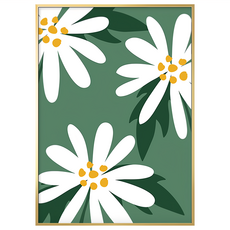 BOLUO GALLERY 菠蘿選畫所 日式小花III APFP4607G, 59.4 x 42cm, 金色