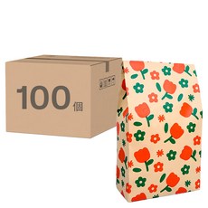 Good Given 花園圖案紙袋 小款 鬱金香 100入, 100個