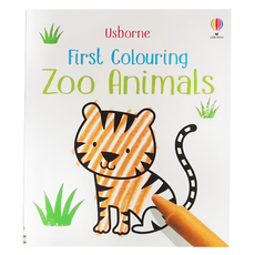 Usborne 小手著色書 動物園 First Colouring Zoo Animals 平裝書, 不適用, 1本