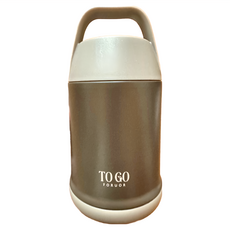 FORUOR 森沐 真空食物保溫罐提袋組, 咖啡色, 500ml, 1組