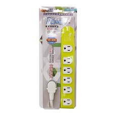 SUPERCELL 超電王 1開6插電腦延長線 防火耐熱材質, 1.8m, SC-106-6 顏色隨機, 1條