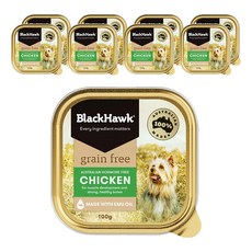 BlackHawk 黑鷹 優選無穀餐盒 100g x 9盒 無穀低敏 全犬適用 澳洲製造, 雞肉