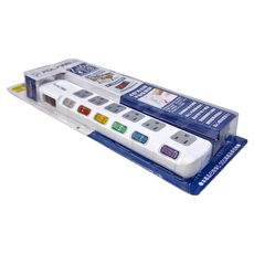 POLYWELL 寶利威爾 電源插座延長線7切6座 12尺, 3.6m, PW15-T05-B032, 1個