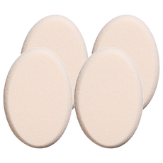 MEKO 乾濕兩用粉撲, 厚實蓬鬆, 輕薄透, 持久服貼, 軟Q細密, 橢圓形, 4包