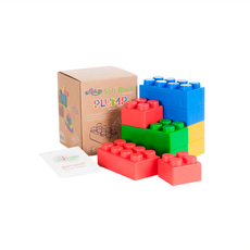 UNiPLAY 抗菌軟積木 PLUMP系列, 內含四色積木, 原色系, 1組