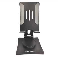 POLYWELL 寶利威爾 金屬無極360度旋轉支架, PW15-T65-0272, 黑色, 1個