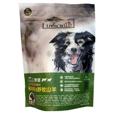 LIVIN'WILD 野宴 全齡犬 無穀配方 乾飼料, 草飼牛 + 野牧山羊, 1lb, 1包