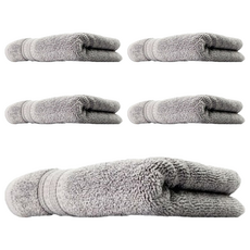 Gemini 双星 飯店級雙股編織系列 毛巾, 20支紗織造 觸感溫暖厚實 百分百嚴選純棉 強韌耐用, 迷霧灰, 5條