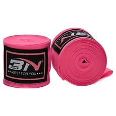 S-SportPlus+ BN拳擊繃帶3M粉色，舒適透氣，保護手腕關節，運動健身必備, 粉色, 3m, 1捲