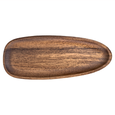 胡桃木日式造型餐盤 瓜子盤, 瓜子盤 胡桃木色, 1個