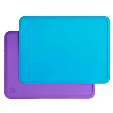 Munchkin 滿趣健 矽膠止滑餐墊 2個 適用年齡4個月以上 耐熱100度C, MNF21151, 1組