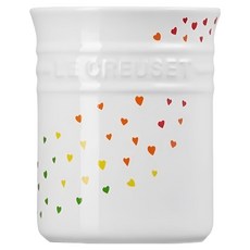 LE CREUSET 瓷器器皿座 1L, 繽紛愛心 白色, 1個