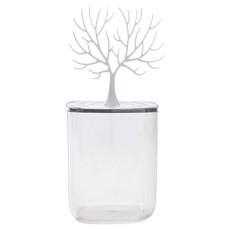 iSFun 自然生機 透視收納防塵棉花牙籤飾品盒, 鹿角, 1個