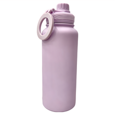 新款手機磁吸支架戶外水壺, 淡紫色, 1L, 1個
