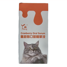 Meng 萌 蔓越莓口服精華液 30ml, 幫助貓咪多喝水，使貓咪排尿順暢。蔓越莓也具備天然之抗氧化劑。, 1瓶