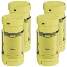 SP SAUCE 新色系攜帶型5合1藥盒 藥丸儲存 藥丸切片器 藥丸磨碎 透明水杯, 4個