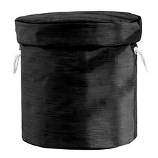 大容量快速收納牛津布束口袋桶, 黑色, 1個