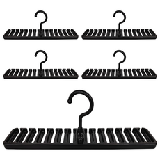 SJIAYP 皮帶收納架 7.6 x 13.5 x 1.5cm, 黑色, 5個