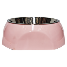 Kiyodo 不鏽鋼寵物碗, 粉紅色, 1個