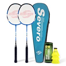 Severo 羽毛球拍2支 附尼龍羽球3入, SPEED 300, 1組