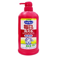LION 獅王 Pet Clean 漂亮寵物每日洗清潔潤絲二合一 犬用, 低刺激配方 不含著色劑 弱酸性, 550ml, 1瓶