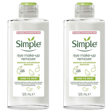 Simple 清妍 雙效輕柔眼部卸妝液, 125mL, 卸除防水睫毛膏, 敏感肌適用, 2瓶