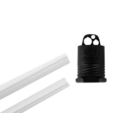 A Plastic Project 吸吸管 White 黑色捲捲罐 含粗細吸管, 1組