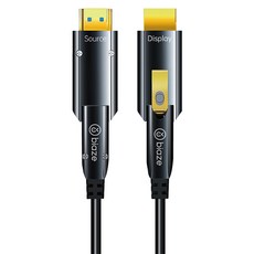 biaze 畢亞茲 HDMI 2.0版 光纖視訊高清線, 黑色, 5m, 1條